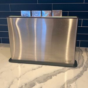 Joseph Joseph Index color coded Multicolored cutting board Set Stainless Steal